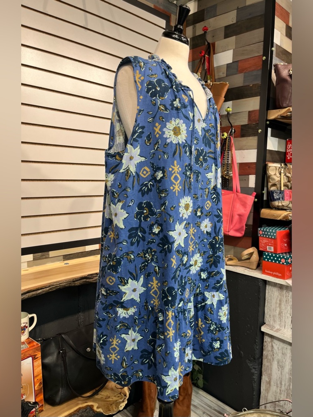 Sonoma tiered linen-blend dress size 3X - Picture 4 of 9